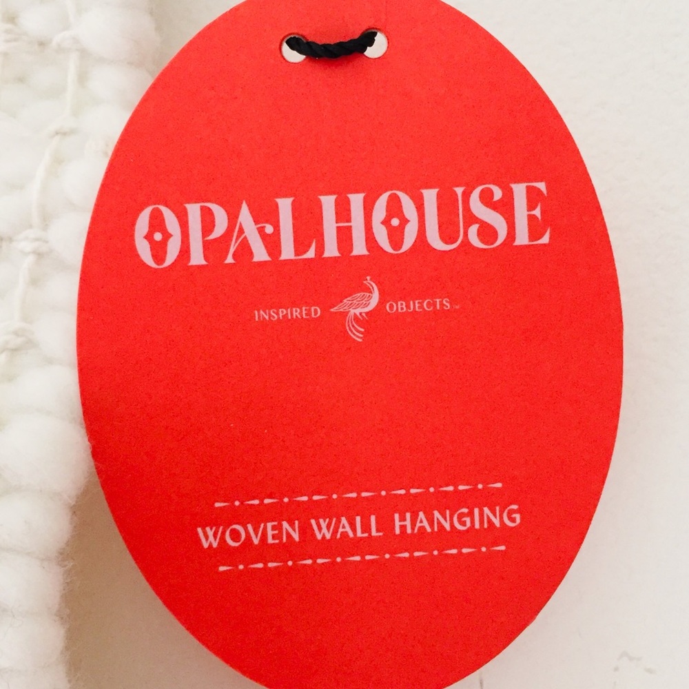 Opalhouse White Black Woven Wall Hanging NWT 12x18 - Picture 7 of 7